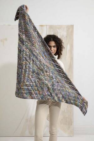 Strickset Dreiecktuch Lang Yarns BOLDCOLOR mit Anleitung in garnwelt-Box
