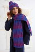 Strickset Schal Lang Yarns BERGEN mit Anleitung in garnwelt-Box ca 27 x 180 cm