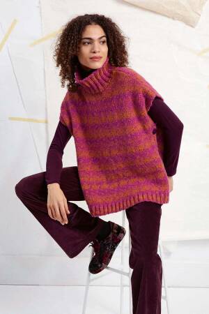 Strickset Poncho Lang Yarns BERGEN mit Anleitung in garnwelt-Box S-M