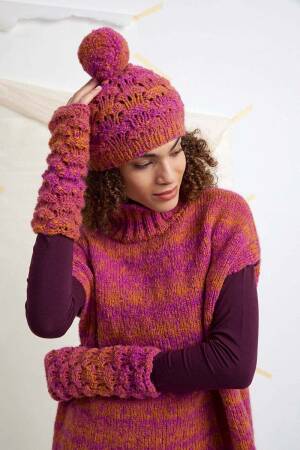 Strickset Stulpen Lang Yarns BERGEN mit Anleitung in garnwelt-Box ca 20 x 27 cm