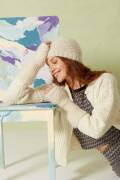 Knitting set Wristwarmers  with knitting instructions in garnwelt box in size ca 20 x 26 cm