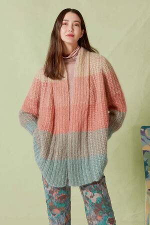 Strickset Jacke Lang Yarns MOHAIR LUXE mit Anleitung in garnwelt-Box S-M