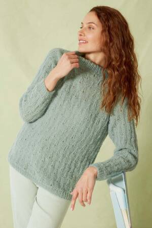 Strickset Pullover Lang Yarns SURI ALPACA mit Anleitung in garnwelt-Box S-M