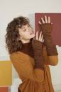 Knitting set Long wristwarmers LAM with knitting instructions in garnwelt box in size one size