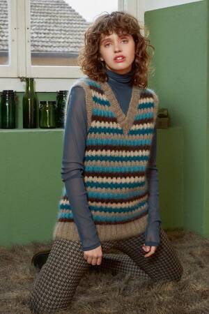 Strickset Pullunder Lang Yarns MOHAIR LUXE mit Anleitung in garnwelt-Box S