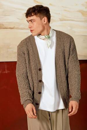 Strickset Herrenjacke Lang Yarns YAK mit Anleitung in garnwelt-Box S