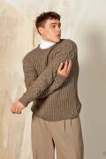 Strickset Herrenpullover Lang Yarns YAK mit Anleitung in...