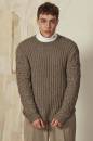 Knitting set Mens sweater YAK with knitting instructions in garnwelt box in size S-M