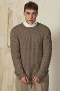 Strickset Herrenpullover Lang Yarns YAK mit Anleitung in garnwelt-Box L-XL
