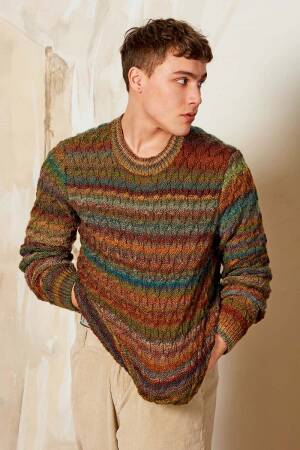 Strickset Herrenpullover Lang Yarns FRIDA mit Anleitung in garnwelt-Box S