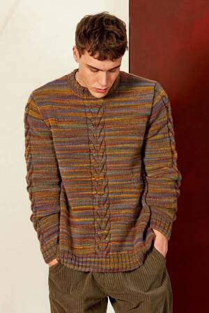 Strickset Herrenpullover Lang Yarns REINA mit Anleitung in garnwelt-Box S