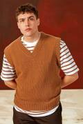 Knitting set Mens vest CASHMERE PREMIUM with knitting instructions in garnwelt box in size S