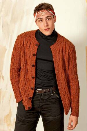 Strickset Herrenjacke Lang Yarns AYMARA mit Anleitung in garnwelt-Box