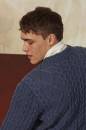 Knitting set Mens sweater MERINO 120 with knitting instructions in garnwelt box in size S-M