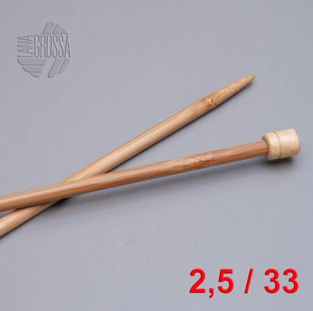 Lana Grossa Jackenstricknadel Bambus 33cm / 2,5mm - AKTION -