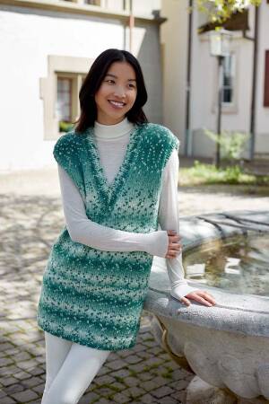 Strickset Pullunder Lang YarnsSNOWFLAKE mit Anleitung in garnwelt-Box