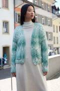 Strickset Jacke Lang YarnsSNOWFLAKE mit Anleitung in garnwelt-Box S