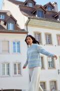 Strickset Pullover Lang YarnsSNOWFLAKE mit Anleitung in garnwelt-Box S-M