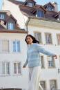 Strickset Pullover Lang YarnsSNOWFLAKE mit Anleitung in garnwelt-Box S-M
