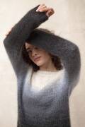 Knitting set Sweater Top Down LACE with knitting instructions in garnwelt box in size S
