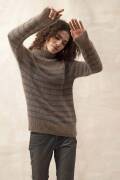 Strickset Pullover mit Streifen Top Down Lang Yarns LACE mit Anleitung in garnwelt-Box S