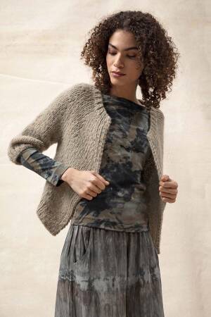 Strickset Jacke Top Down Lang Yarns SURI ALPACA mit Anleitung in garnwelt-Box