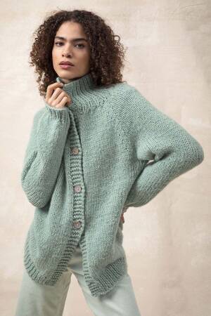 Strickset Jacke Top Down Lang Yarns SURI ALPACA, CARPE DIEM mit Anleitung in garnwelt-Box