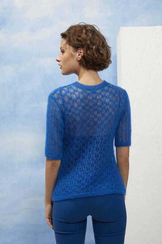 Knitting instructions Short-sleeved sweater 276-09 LANGYARNS LACE as download