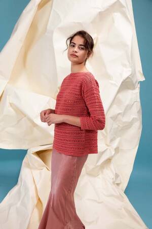 Strickanleitung Gehäkelter Pullover 276-61 LANGYARNS BABY COTTON als download