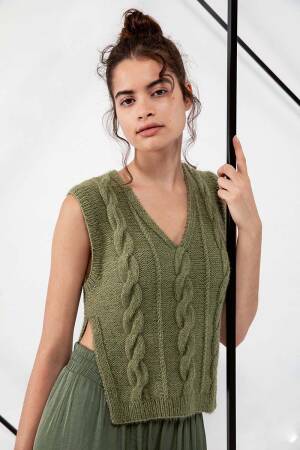 Knitting instructions Vest with open sides 276-70 LANGYARNS AURA as download