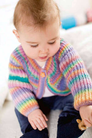 Strickset Jacke Lang Yarns MILLE COLORI BABY mit Anleitung in garnwelt-Box 62