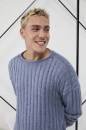 Knitting set Mens sweater LIZA with knitting instructions in garnwelt box in size S