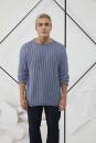 Knitting set Mens sweater LIZA with knitting instructions in garnwelt box in size S