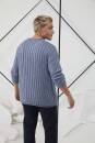 Knitting set Mens sweater LIZA with knitting instructions in garnwelt box in size S