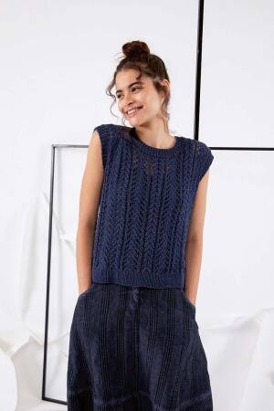 Strickset Pullunder Lang Yarns LINO mit Anleitung in garnwelt-Box S