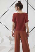 Knitting set Short-sleeved sweater AMIRA LIGHT with knitting instructions in garnwelt box