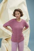 Knitting set Short-sleeved sweater LIZA with knitting instructions in garnwelt box