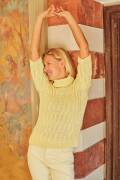 Knitting set Short-sleeved sweater SUNSHINE with knitting instructions in garnwelt box
