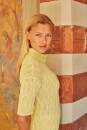 Knitting set Short-sleeved sweater SUNSHINE with knitting instructions in garnwelt box in size S