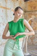 Knitting set Top SUNSHINE with knitting instructions in garnwelt box in size S