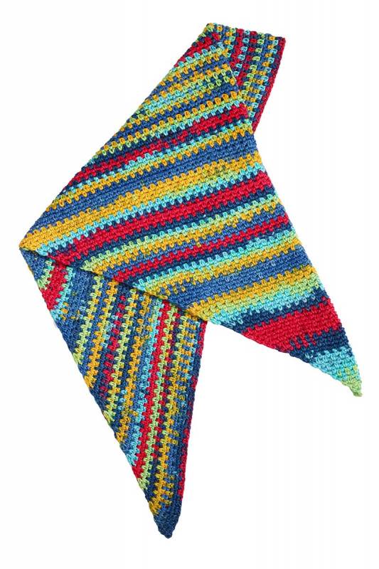 Strickset Triangular shawl SUNSHINE COLOR mit Anleitung in garnwelt-Box in Gre ca 140 x 60 cm