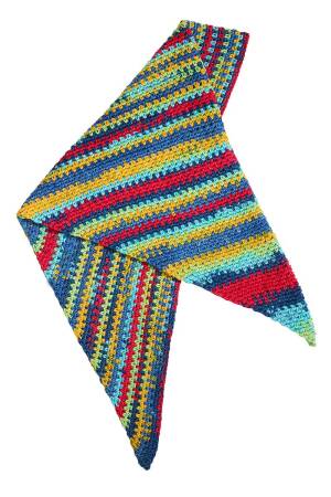Strickset Triangular shawl WADWOOLADDICTSSUNSHINECOLOR HEAT WAVES mit Anleitung in garnwelt-Box ca 140 x 60 cm