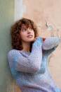 Knitting set Top-Down Sweater PARADISE with knitting instructions in garnwelt box in size S