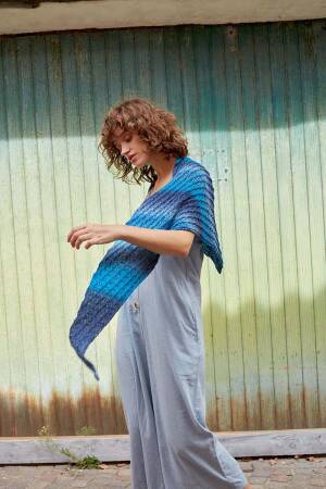 Strickset Dreiecktuch Lang Yarns PARADISE mit Anleitung in garnwelt-Box