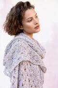 Strickset Schultertuch Lang Yarns CELESTE mit Anleitung in garnwelt-Box ca 60 x 164 cm