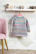 Strickset Kleidchen Lang Yarns MERINO  BEBE COLOR mit...