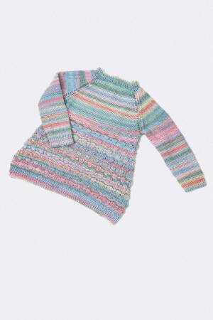 Knitting set Baby dress MERINO 200 BEBE COLOR with knitting instructions in garnwelt box in size 80-86