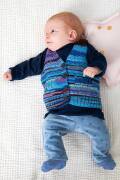 Strickset Weste Lang Yarns MERINO  BEBE COLOR mit Anleitung in garnwelt-Box