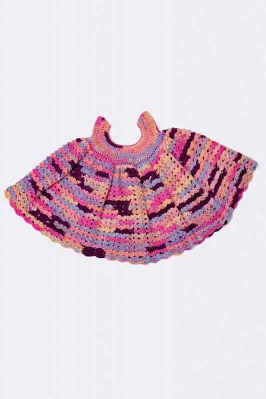 Knitting set Crochet dress MERINO 200 BEBE COLOR with knitting instructions in garnwelt box in size 56-74