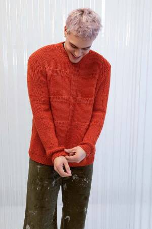 Strickset Herrenpullover Lang Yarns MERINO  mit Anleitung in garnwelt-Box